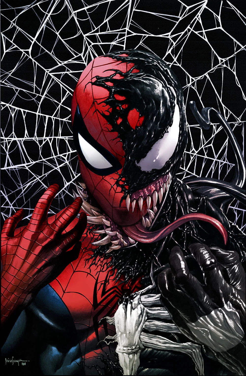 SPIDER-MAN SPIDER'S SHADOW #1 MICO SUAYAN FOIL VIRGIN VARIANT *SIGNED*