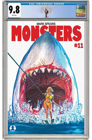 MARK SPEARS MONSTERS #11 CVR C MARK SPEARS SHARK WEEK JAWS 2 HOMAGE VAR CGC 9.8