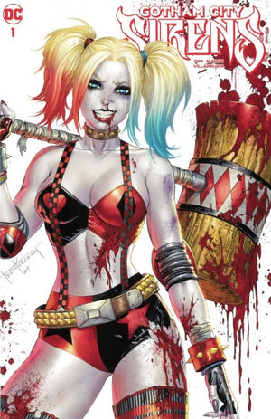 GOTHAM CITY SIRENS #1 TYLER KIRKHAM BATTLE DAMAGED HARLEY QUINN VAR *SIGNED*
