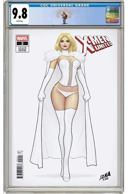 X-MEN UNITED #2 DAVID NAKAYAMA COLOR BLOCK WHITE VARIANT CGC 9.8